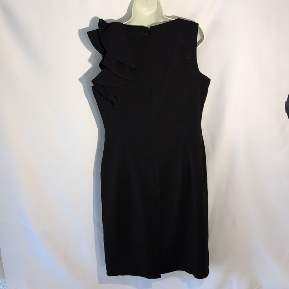 Calvin Klein Black Ruffle Mini Dress - Picture 4 of 4